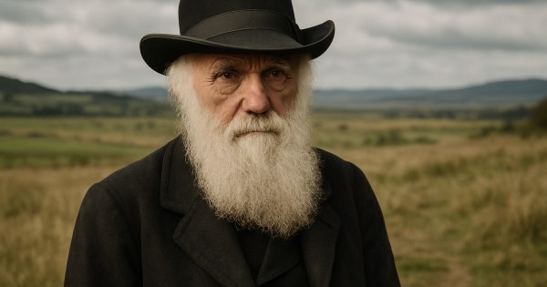 Personality quiz result showing past life as Charles Darwin naturalist